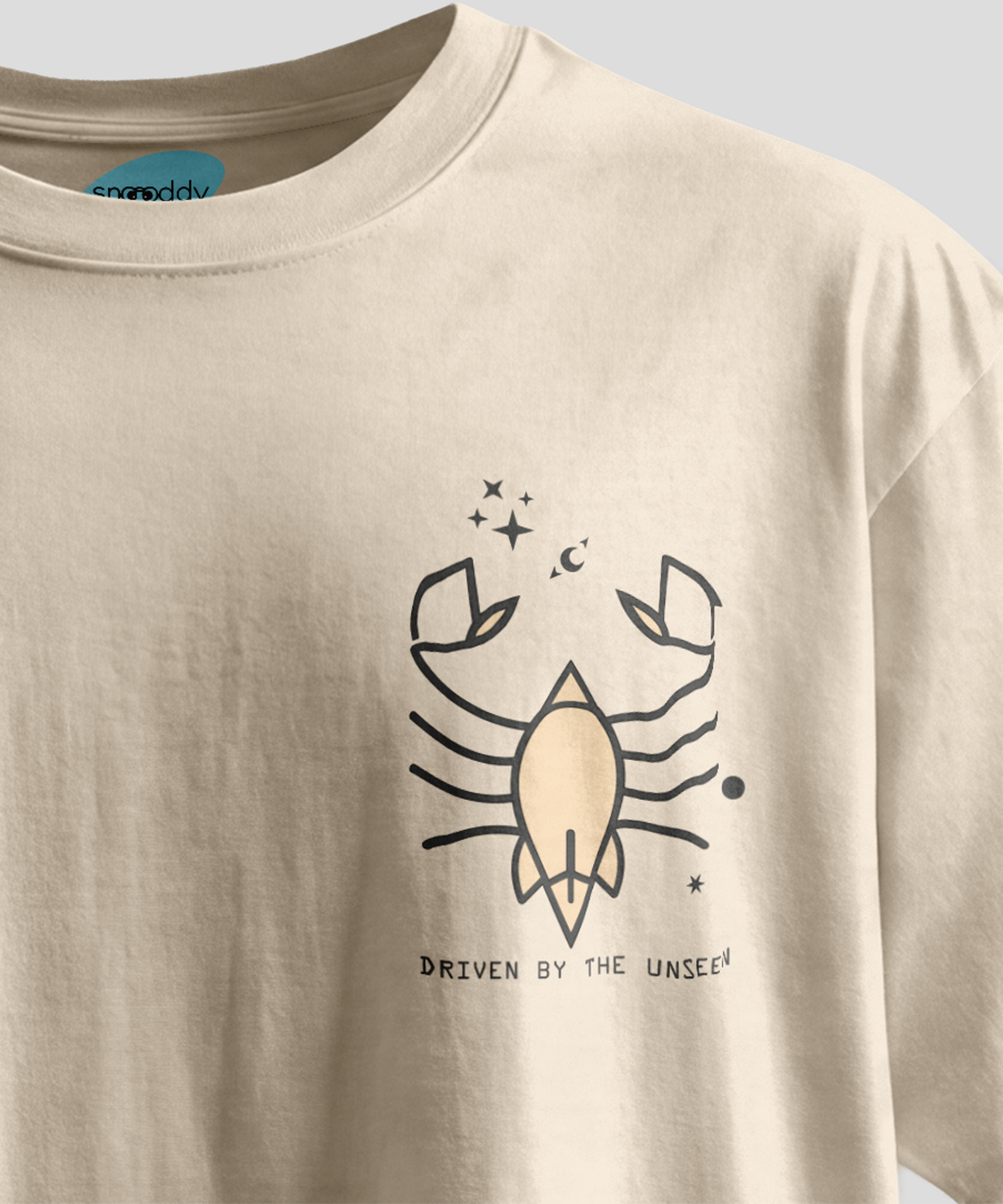 Scorpio Rocketry: Cosmic Lift -  Kısa Kollu Krem Regular T- Shirt