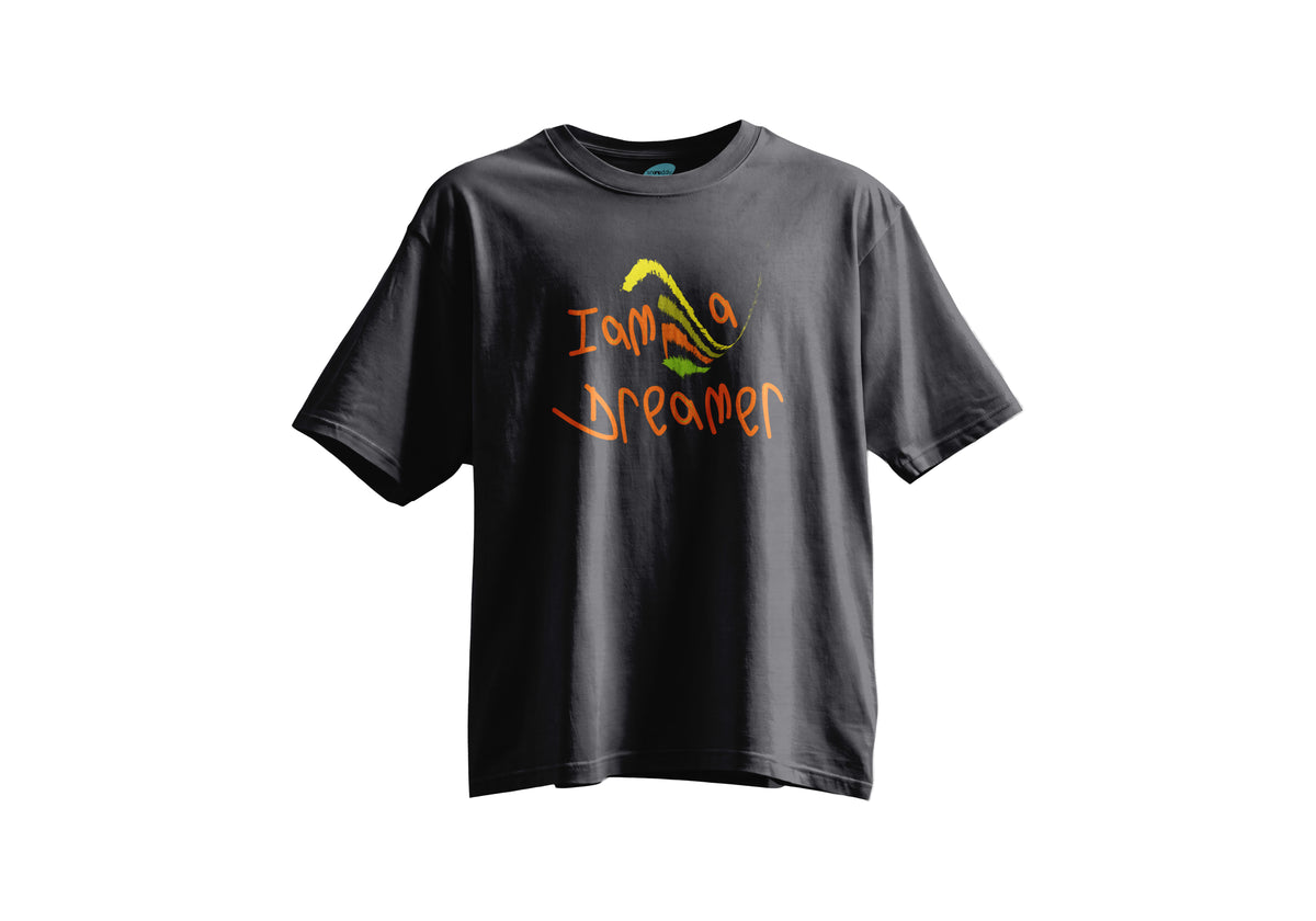 Cosmic Dreamer - Kısa Kollu Siyah Regular T- Shirt