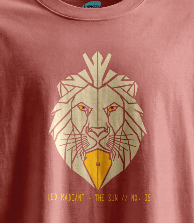 Leo Radiant : Quartz Edition - Kısa Kollu Somon Regular T- Shirt