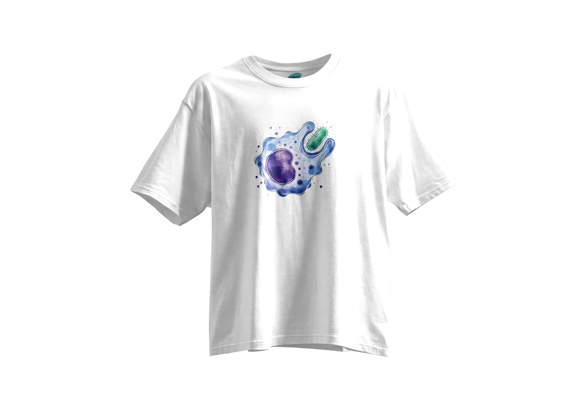 Monster Cell - Kısa Kollu Beyaz Regular T- Shirt