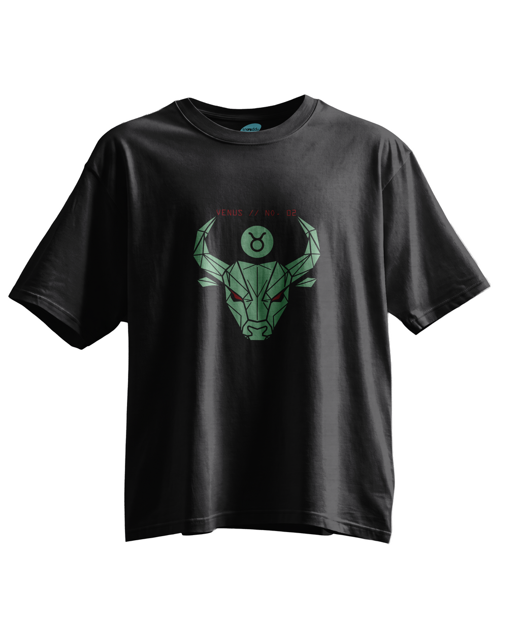Taurus Curvature - Dark Matter Edition Kısa Kollu Siyah Regular T- Shirt