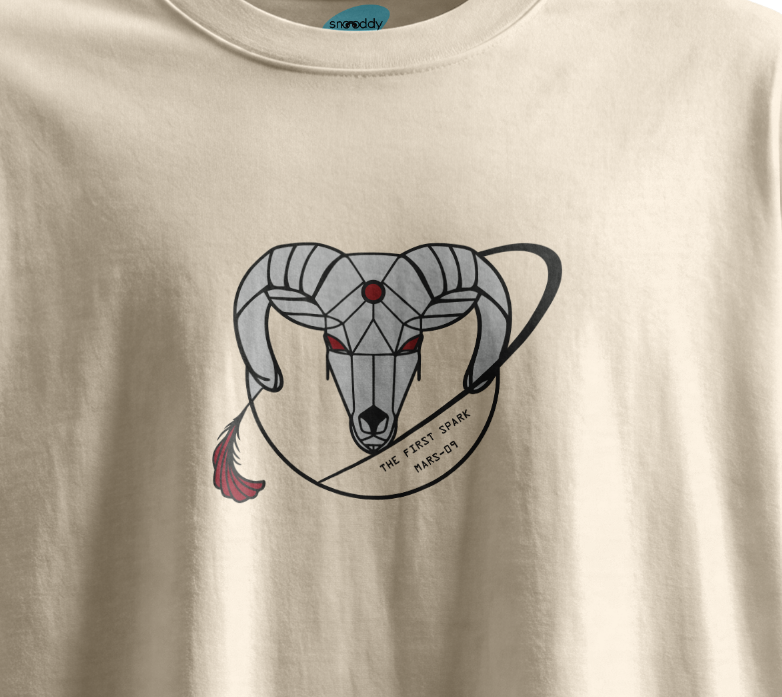 Aries Spark: Alabaster Edition - Kısa Kollu Krem Regular T- Shirt