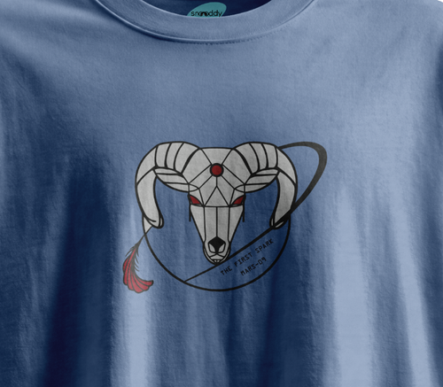Aries Spark: Glacier Edition - Kısa Kollu Mavi Regular T- Shirt
