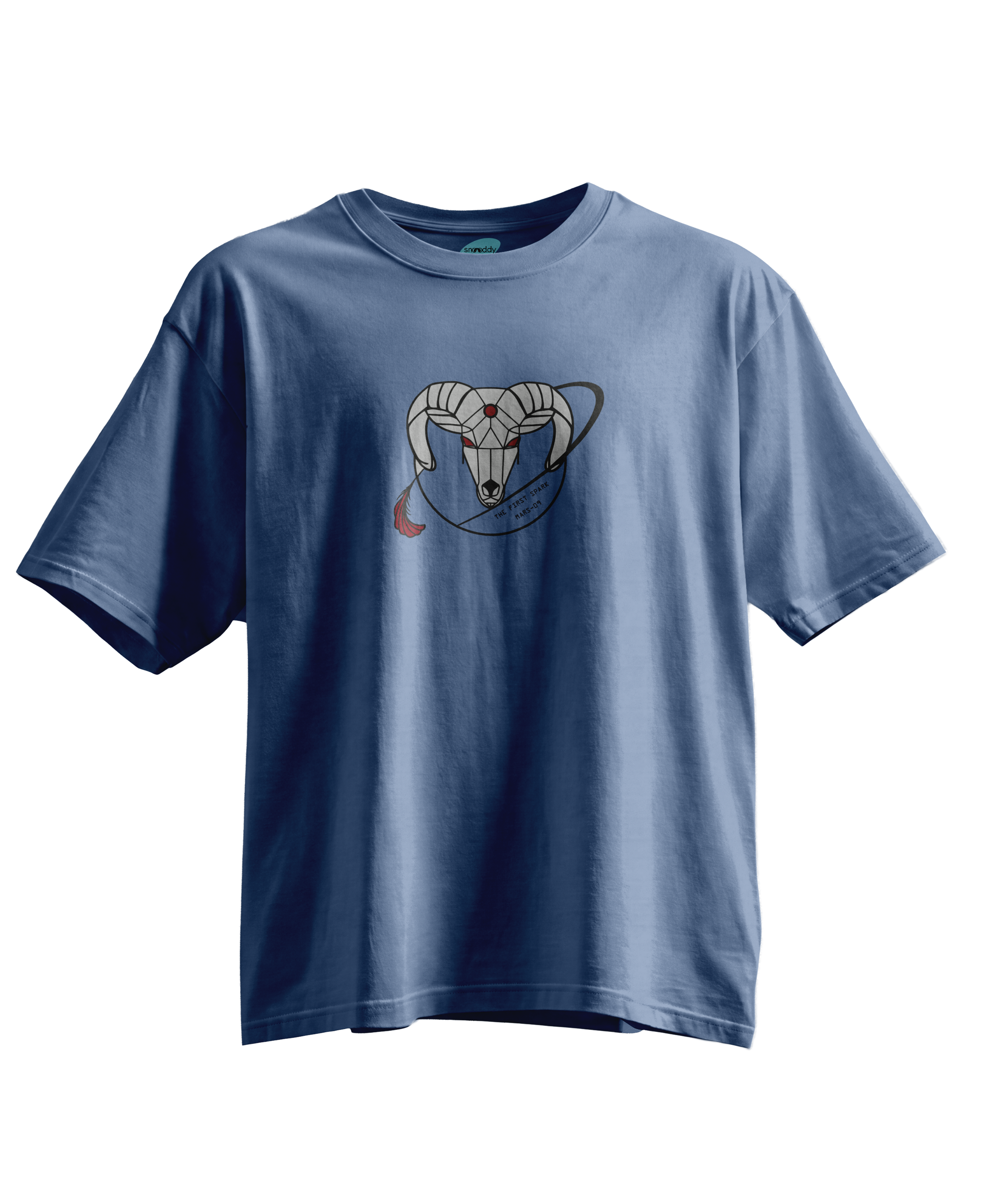 Aries Spark: Glacier Edition - Kısa Kollu Mavi Regular T- Shirt