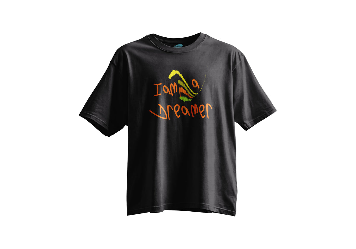 Cosmic Dreamer - Kısa Kollu Siyah Regular T- Shirt