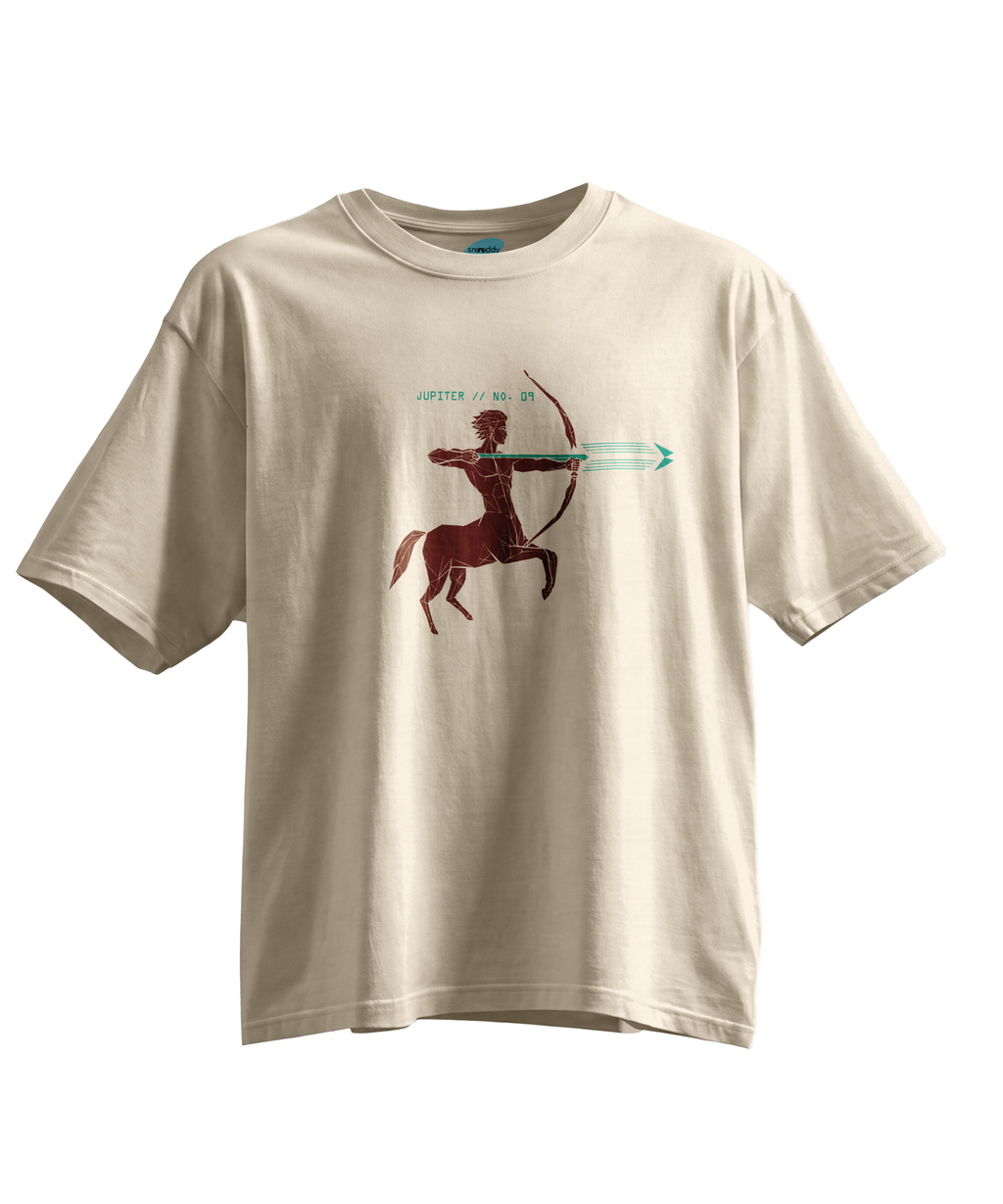 Sagittarius Vector - Alabaster Edition Kısa Kollu Krem Regular T- Shirt