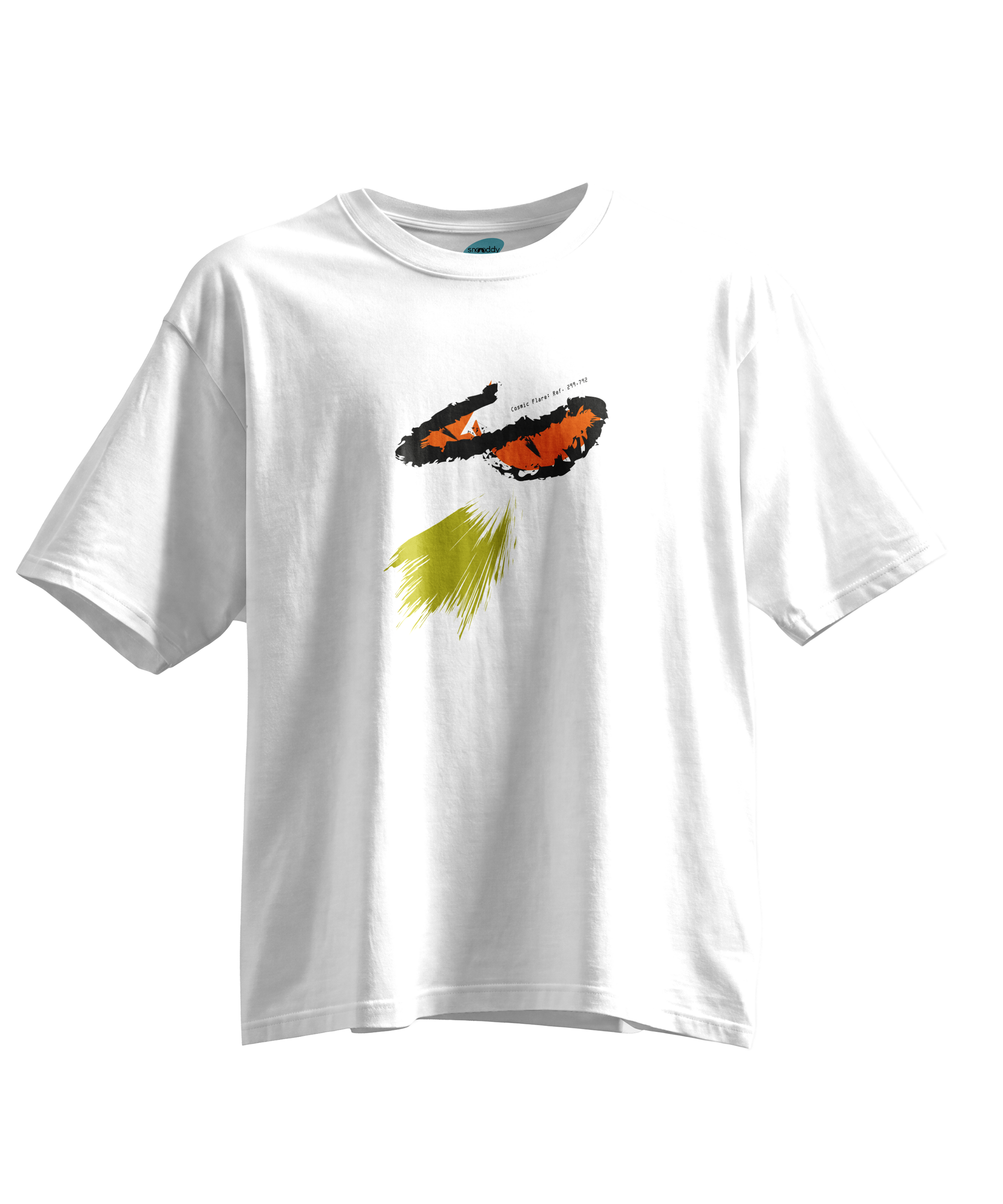 Cosmic Flare - Kısa Kollu Beyaz Regular T- Shirt